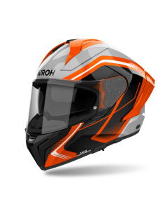 AIROH MATRYX WIDE ORANGE GLOSS CLOSED MOTORCYCLE HELMET