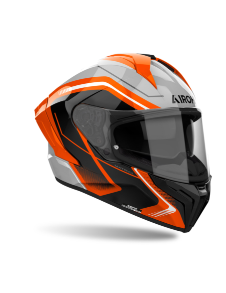 AIROH MATRYX WIDE ORANGE GLOSS CLOSED MOTORCYCLE HELMET
