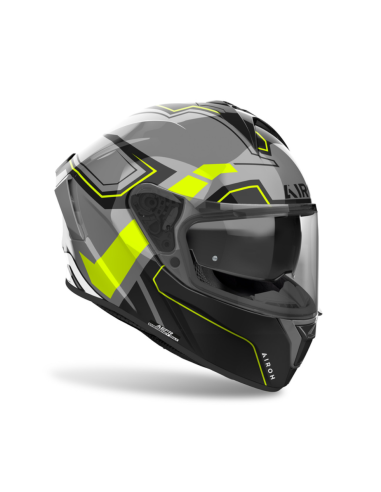AIROH SPARK 2 DART YELLOW GLOSS CLOSED MOTORCYCLE HELMET
