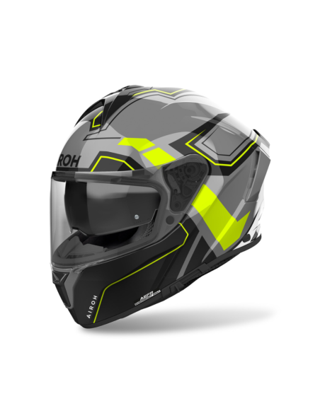 AIROH SPARK 2 DART YELLOW GLOSS CLOSED MOTORCYCLE HELMET