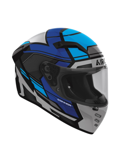AIROH CONNOR EGO BLUE GLOSS CLOSED MOTORCYCLE HELMET