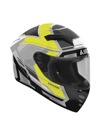 AIROH CONNOR EGO YELLOW GLOSS INDOOR MOTORCYCLE HELMET