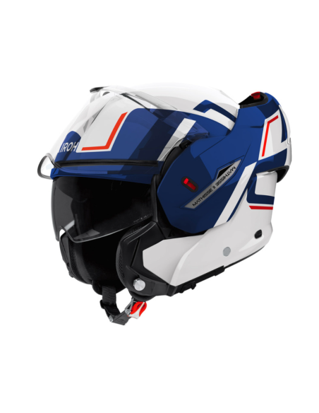МОТОШЛЕМ AIROH MATHISSE II GENIUS BLUE/RED GLOSS FLIP-UP
