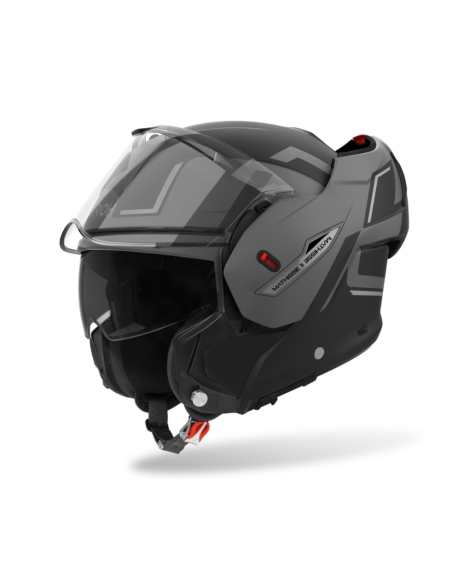 AIROH MATHISSE II GENIUS GREY MATT FLIP-UP MOTO HELMET