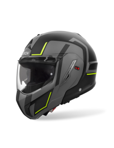 AIROH MATHISSE II GENIUS YELLOW MATT FLIP-UP MOTO HELMET