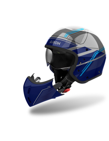 AIROH J 110 SLIM BLUE GLOSS MOTORCYCLE HELMET