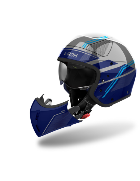 AIROH J 110 SLIM BLUE GLOSS MOTORCYCLE HELMET