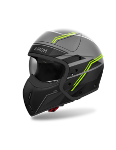 AIROH J 110 SLIM YELLOW MATT MOTO HELMET