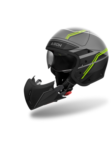AIROH J 110 SLIM YELLOW MATT MOTO HELMET