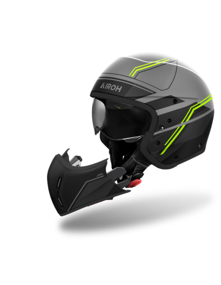AIROH J 110 SLIM YELLOW MATT MOTO HELMET
