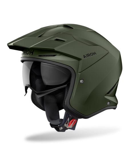 AIROH KOMBAKT COLOUR MILITARY GREEN MATT MOTO HELMET