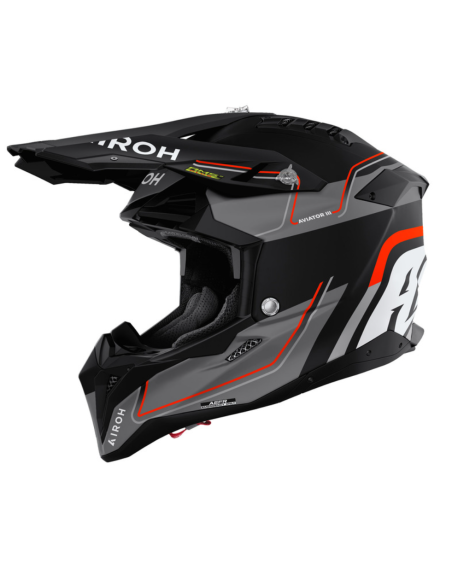 AIROH AVIATOR 3 COLOR WHITE GLOSS CLOSED MOTO FARM