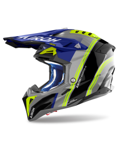 AIROH AVIATOR 3 HIMA BLUE GLOSS CLOSED MOTO HELMET