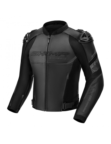 SHIMA BANDIT 2.0 BLACK LEATHER MOTO JACKET