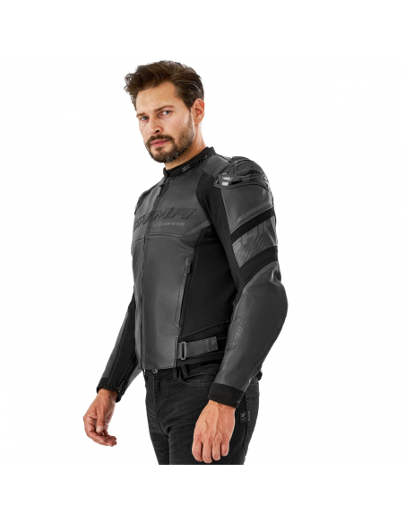 SHIMA BANDIT 2.0 BLACK LEATHER MOTO JACKET