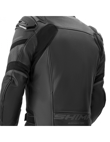 SHIMA BANDIT 2.0 BLACK LEATHER MOTO JACKET