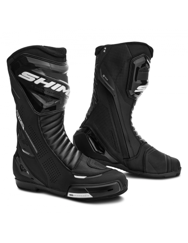 SHIMA RX-3 BLACK/WHITE MOTO SHOES