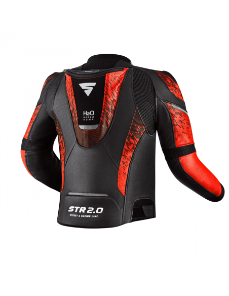 SHIMA STR 2.0 LEATHER MOTO JACKET BRIGHT RED/BLACK