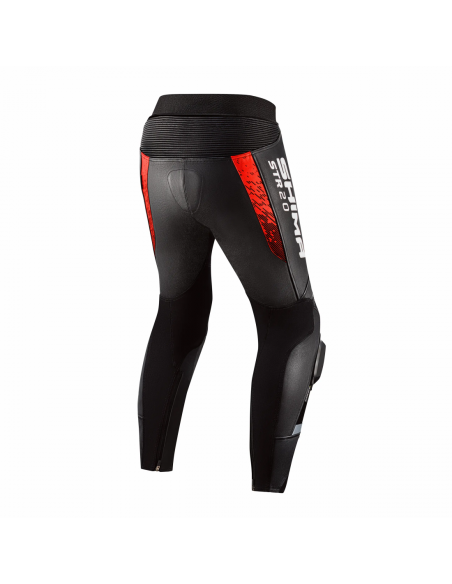 SHIMA STR 2.0 LEATHER MOTO TROUSERS BRIGHT BLACK/RED