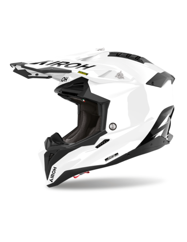 AIROH AVIATOR 3 EVO FIM WHITE GLOSS CLOSED MOTORCYCLE HELMET