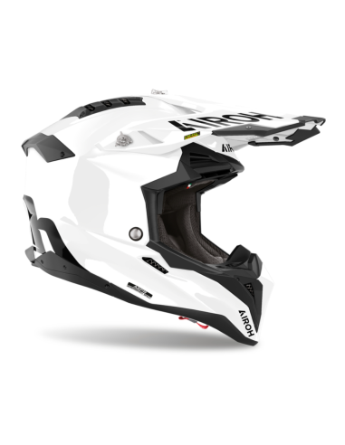 AIROH AVIATOR 3 EVO FIM WHITE GLOSS CLOSED MOTORCYCLE HELMET