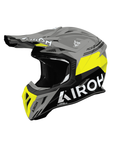 AIROH AVIATOR ACE 2 FURY YELLOW GLOSS CLOSED MOTORCYCLE HELMET