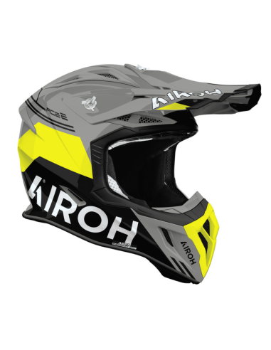 AIROH AVIATOR ACE 2 FURY YELLOW GLOSS CLOSED MOTORCYCLE HELMET