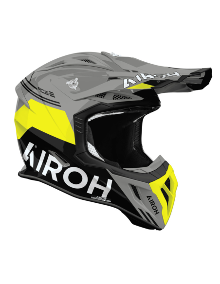 AIROH AVIATOR ACE 2 FURY YELLOW GLOSS CLOSED MOTORCYCLE HELMET
