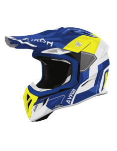 AIROH AVIATOR ACE 2 SHIELD BLUE/YELLOW GLOSS UŽDARAS MOTO ŠALMAS