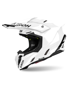 AIROH TWIST 3 COLOUR WHITE GLOSS CLOSED MOTO HELMET