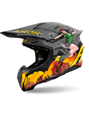 AIROH TWIST 3 ADVENTURE MATT INDOOR MOTO HELMET