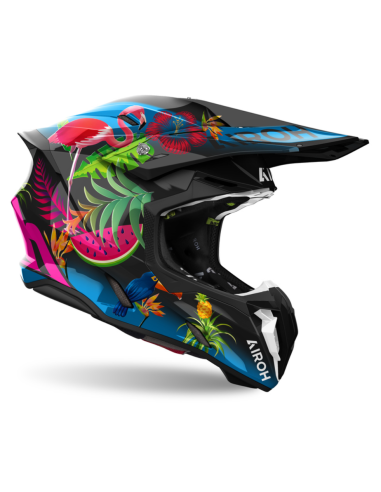 AIROH TWIST 3 AMAZONIA GLOSS CLOSED MOTO HELMET