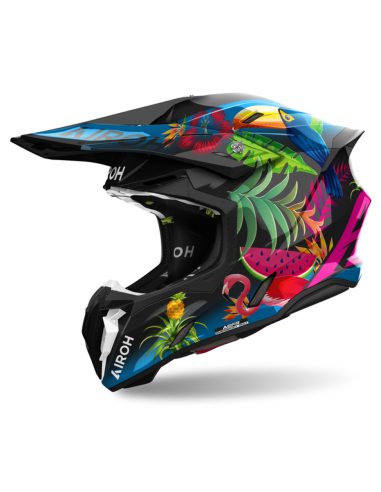 AIROH TWIST 3 AMAZONIA GLOSS CLOSED MOTO HELMET