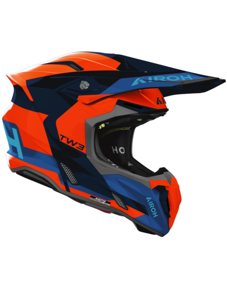 AIROH TWIST 3 FANCY ORANGE MATT CLOSED MOTO HELMET