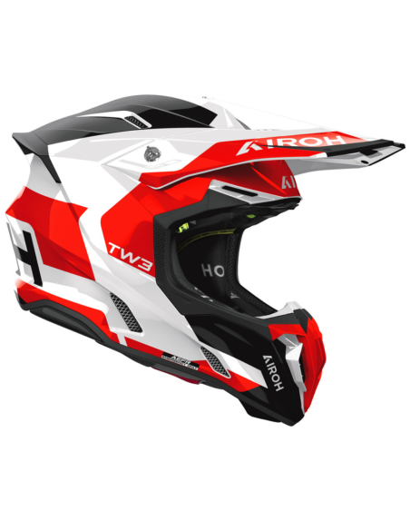 AIROH TWIST 3 FANCY RED GLOSS CLOSED MOTO HELMET