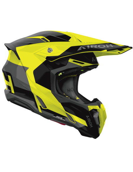AIROH TWIST 3 FANCY YELLOW GLOSS CLOSED MOTO HELMET