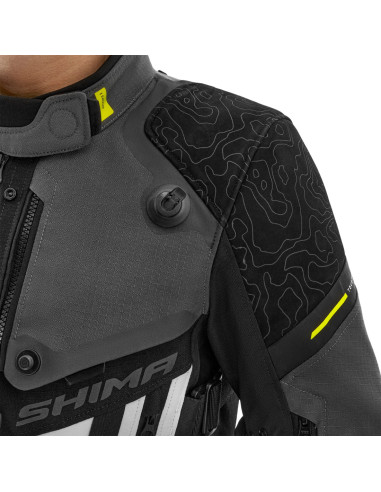 SHIMA WOMEN'S TRACKER GREY/YELLOW MOTO JACKET