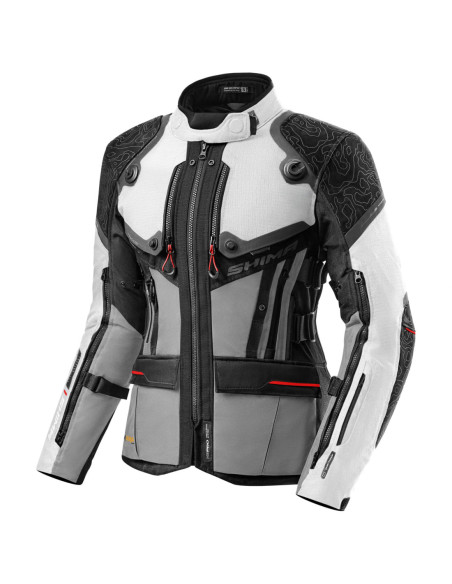 SHIMA WOMEN'S TRACKER LIGHT GREY MOTO JACKET
