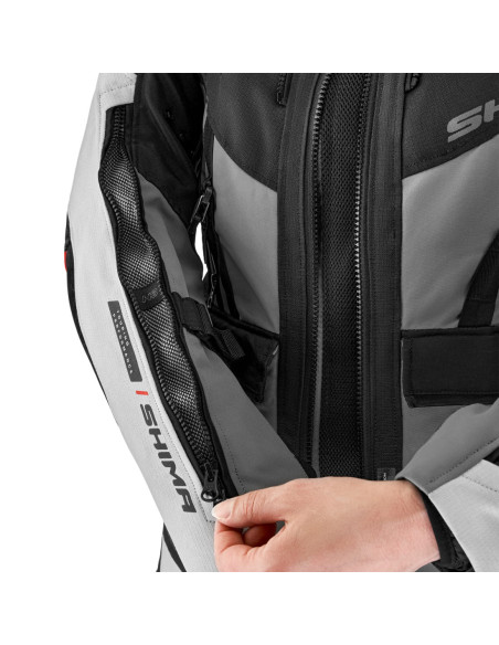 SHIMA WOMEN'S TRACKER LIGHT GREY MOTO JACKET
