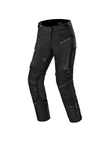 SHIMA WOMEN'S TRACKER BLACK MOTO TROUSERS