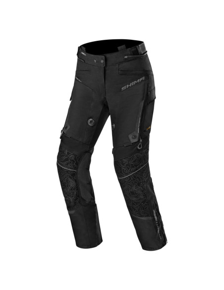 SHIMA WOMEN'S TRACKER BLACK MOTO TROUSERS