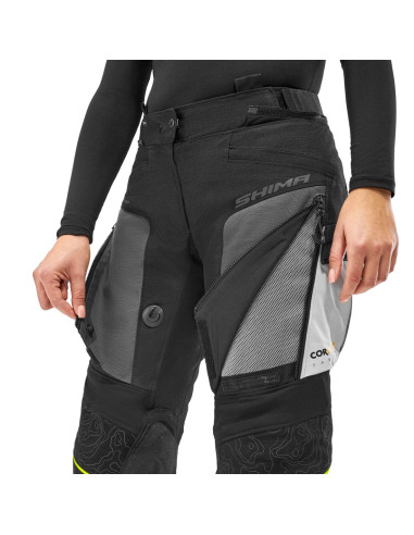 SHIMA WOMEN'S TRACKER GREY/YELLOW MOTO TROUSERS
