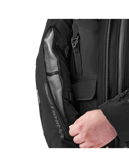 SHIMA TRACKER BLACK MOTO JACKET