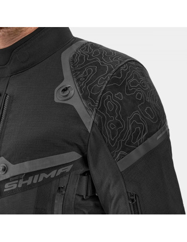 SHIMA TRACKER BLACK MOTO JACKET