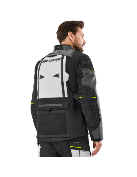 SHIMA TRACKER GREY MOTO JACKET