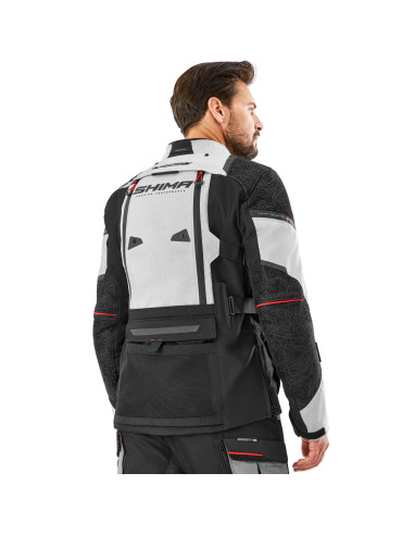 SHIMA TRACKER LIGHT GREY MOTO JACKET