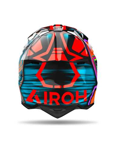 AIROH AVIATOR WRAAP CYBER ORANGE GLOSS CLOSED MOTO HELMET
