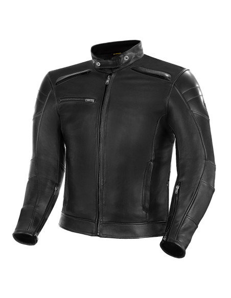 SHIMA BLAKE BLACK LEATHER MOTO JACKET