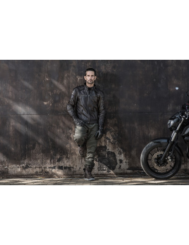 SHIMA BLAKE BROWN LEATHER MOTO JACKET
