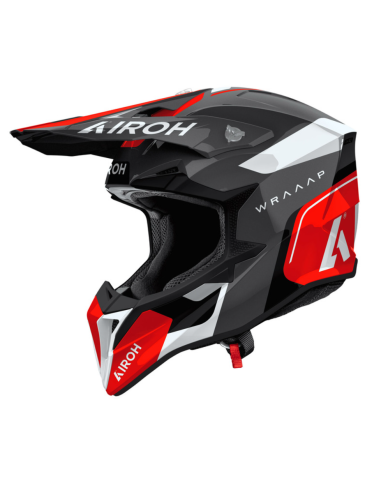 ЗАКРЫТЫЙ МОТОЦИКЛЕТНЫЙ ШЛЕМ AIROH AVIATOR WRAAP CONQUER RED GLOSS